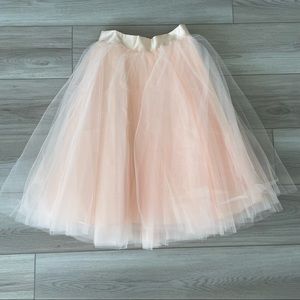 Blush Tulle Midi Skirt
